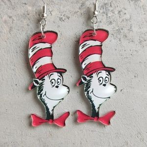 Cat in the Hat earrings